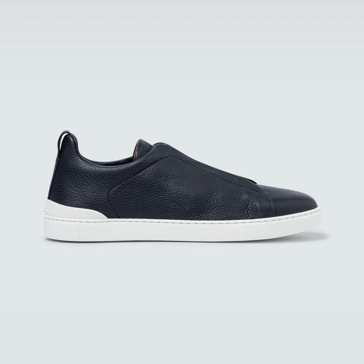 Zegna Triple Stitch leather sneakers BLUE TRIPLE STITCH