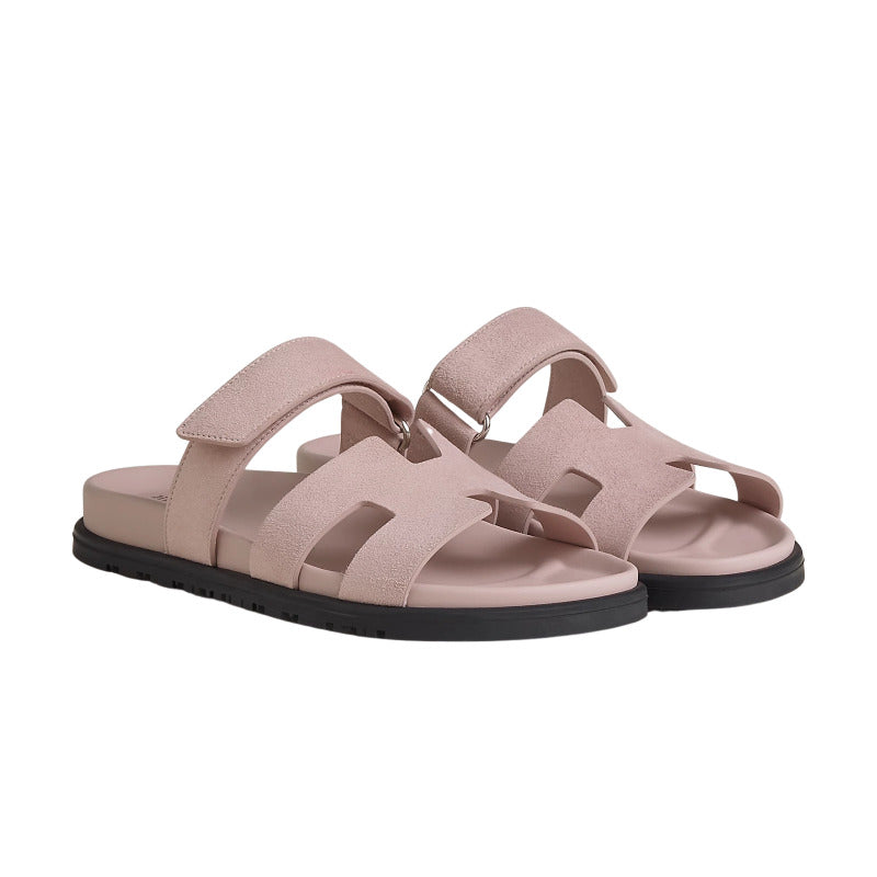 Hermès Chypre Sandals 'Pink Suede'