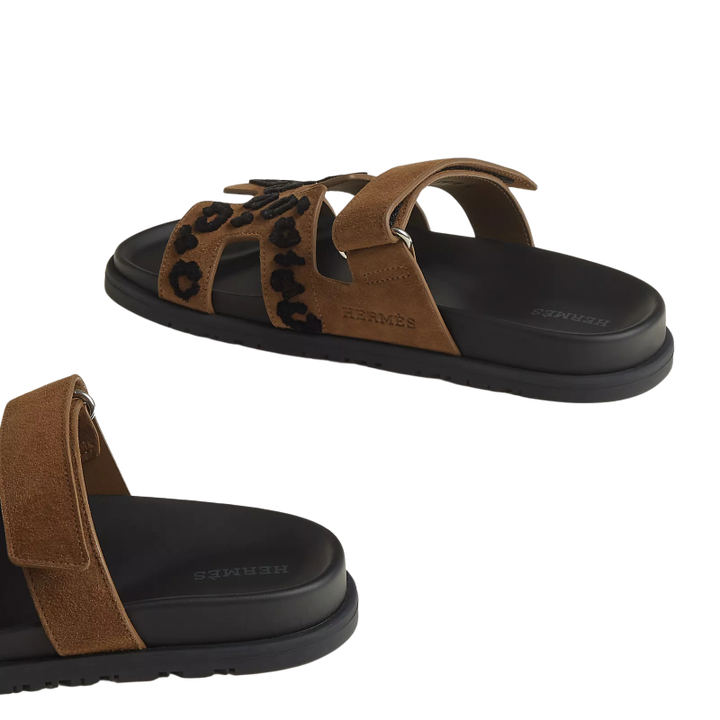 Hermès Chypre sandal 'brun fumé / noir'